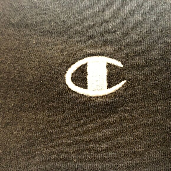 Champion Eco Mens Sweatshirt XL Authentic Black Crewneck - Picture 6 of 8
